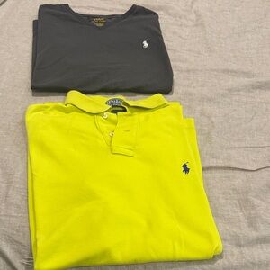 Both for 45!! Ralph Lauren Black and Bright Yellow Polo Shirts